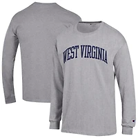 Men's Champion  Navy West Virginia Mountaineers Basic Arch Long Sleeve T-Shirt