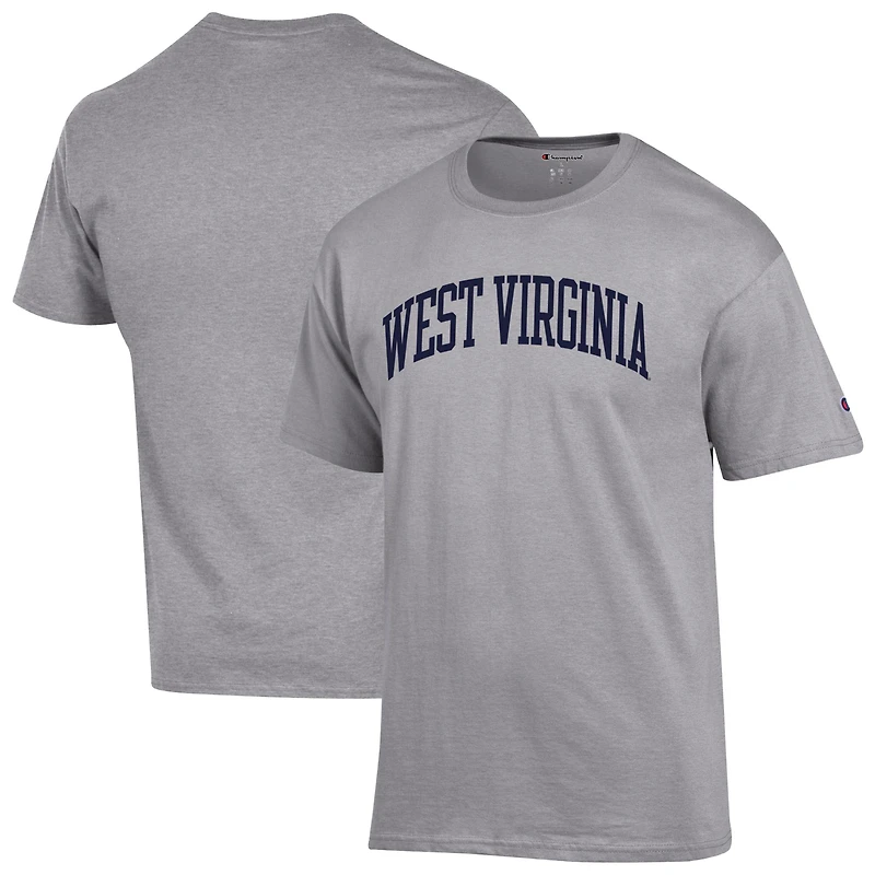 Men's Champion  Heather Gray West Virginia Mountaineers Basic Arch T-Shirt