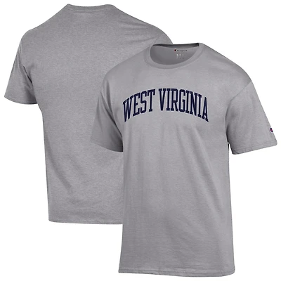 Men's Champion  Heather Gray West Virginia Mountaineers Basic Arch T-Shirt