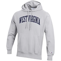 Sweat à capuche coupe décontractée Champion Heather Gray West Virginia Mountaineers Team Arch Reverse Weave pour homme