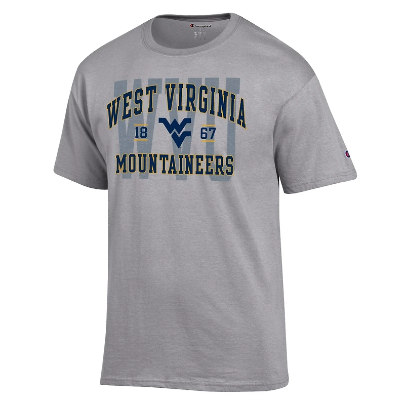 Men's Champion Heather Gray West Virginia Mountaineers Varsity T-Shirt