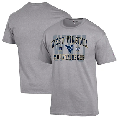 Men's Champion Heather Gray West Virginia Mountaineers Varsity T-Shirt