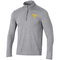 Veste à quart de zip pour homme Champion Heathered Grey West Virginia Mountaineers Field Day Team