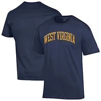 Men's Champion  Navy West Virginia Mountaineers Basic Arch T-Shirt