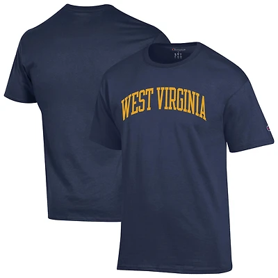 Men's Champion  Navy West Virginia Mountaineers Basic Arch T-Shirt