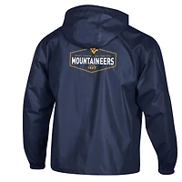 Men's Champion Navy West Virginia Mountaineers Delay Packable Half-Zip Jacket