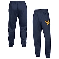 Men's Champion  Navy West Virginia Mountaineers Powerblend Banded Fleece Sweatpants