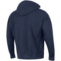 Sweat à capuche coupe décontractée Champion Navy West Virginia Mountaineers Team Arch Reverse Weave pour homme
