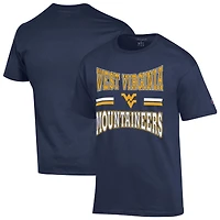 T-shirt Champion bleu marine de l'équipe des Mountaineers Virginie-Occidentale pour hommes (Zoom)