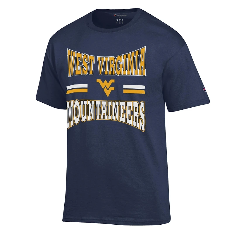 Men's Champion  Navy West Virginia Mountaineers Team Zoom T-Shirt