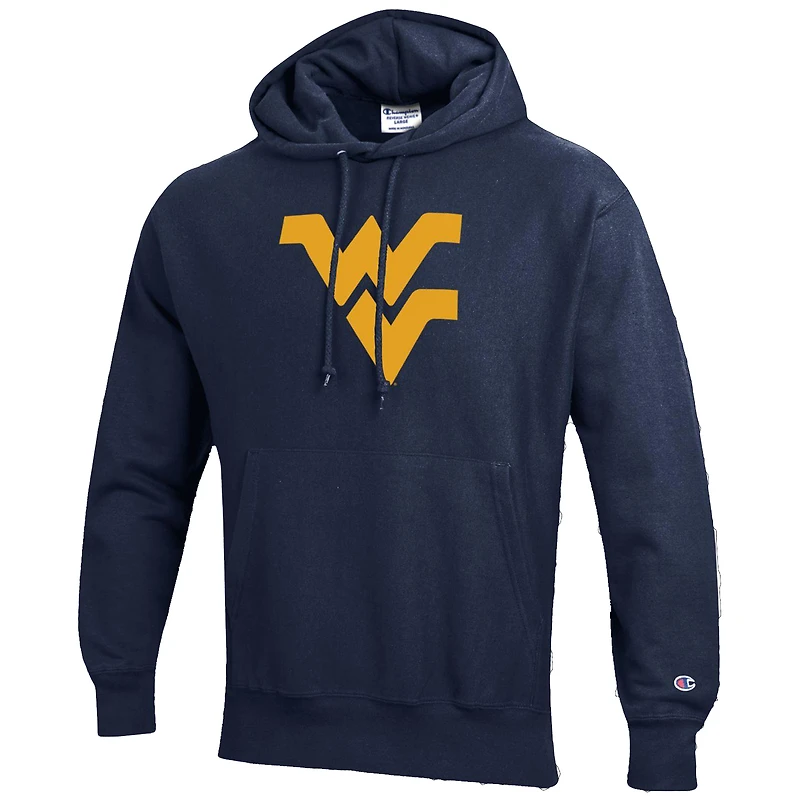 Champion Navy West Virginia Mountaineers Vault Logo Reverse Weave Pull à capuche pour homme