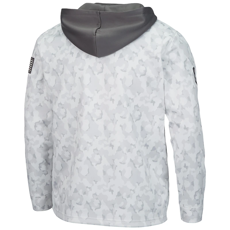 Colosseum Arctic Camo West Virginia Mountaineers OHT Military Appreciation Sweat à capuche quart-zip pour homme