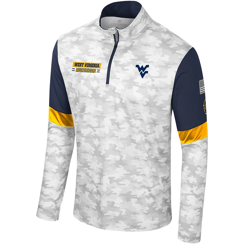 Men's Colosseum  Camo West Virginia Mountaineers OHT Military Appreciation Tomahawk Quarter-Zip Windshirt