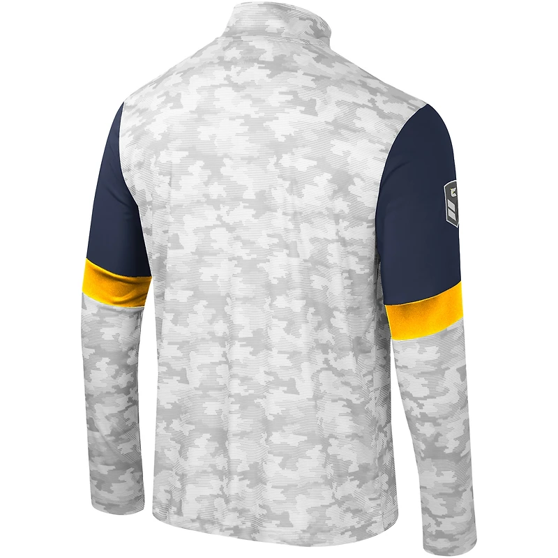 Men's Colosseum  Camo West Virginia Mountaineers OHT Military Appreciation Tomahawk Quarter-Zip Windshirt