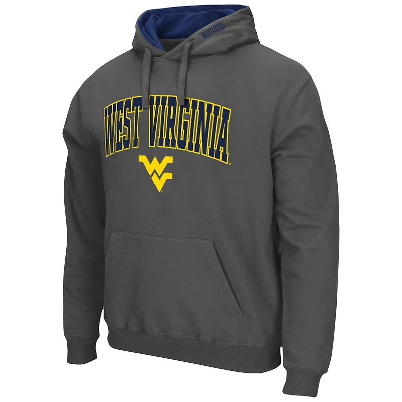 Chandail à capuchon Colosseum Charcoal West Virginia Mountaineers Arch & Logo 3.0 pour hommes