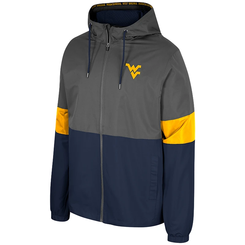 Veste entièrement zippée Colosseum Charcoal West Virginia Mountaineers Miles pour hommes