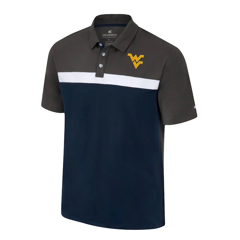 Colosseum Charcoal West Virginia Mountaineers Two Yutes Polo pour homme