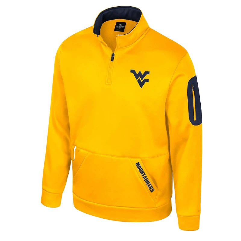 Veste polaire à fermeture éclair quart de tour Colosseum Gold West Virginia Mountaineers pour homme