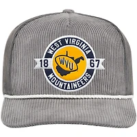Casquette de camionneur ajustable pour homme Colosseum Grey West Virginia Mountaineers Where's My Hat Podium