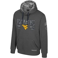Men's Colosseum  Heather Charcoal West Virginia Mountaineers Operation Hat Trick Squad Hoodie