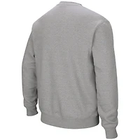 Men's Colosseum Heather Gray West Virginia Mountaineers Arch & Logo Crew Neck Sweatshirt