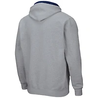 Colosseum Heathered Grey West Virginia Mountaineers Arch & Logo 3.0 Full-Zip Hoodie pour homme
