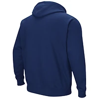 Men's Colosseum Navy West Virginia Mountaineers Arch & Logo 3.0 Pullover Hoodie