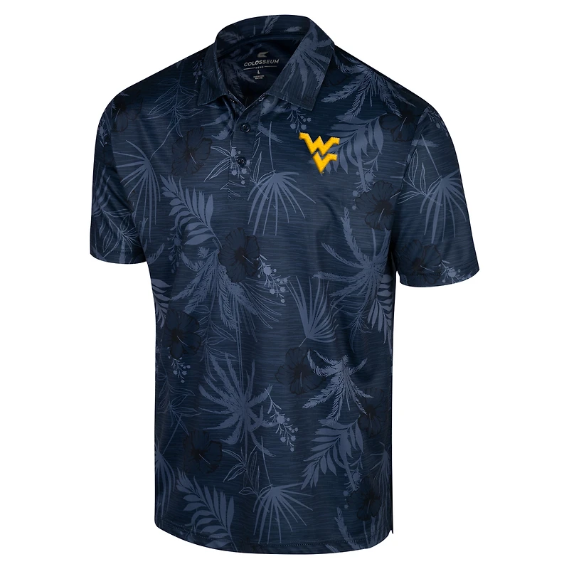 Polo Colosseum bleu marine West Virginia Mountaineers Big & Tall Palms pour hommes
