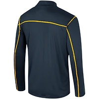 Men's Colosseum Navy West Virginia Mountaineers Cameron Quarter-Zip Windshirt