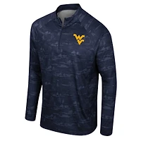 Veste à quart de zip Colosseum Navy West Virginia Mountaineers Carson Raglan pour hommes