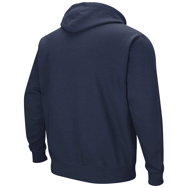 Men's Colosseum Navy West Virginia Mountaineers Double Arch Pullover Hoodie