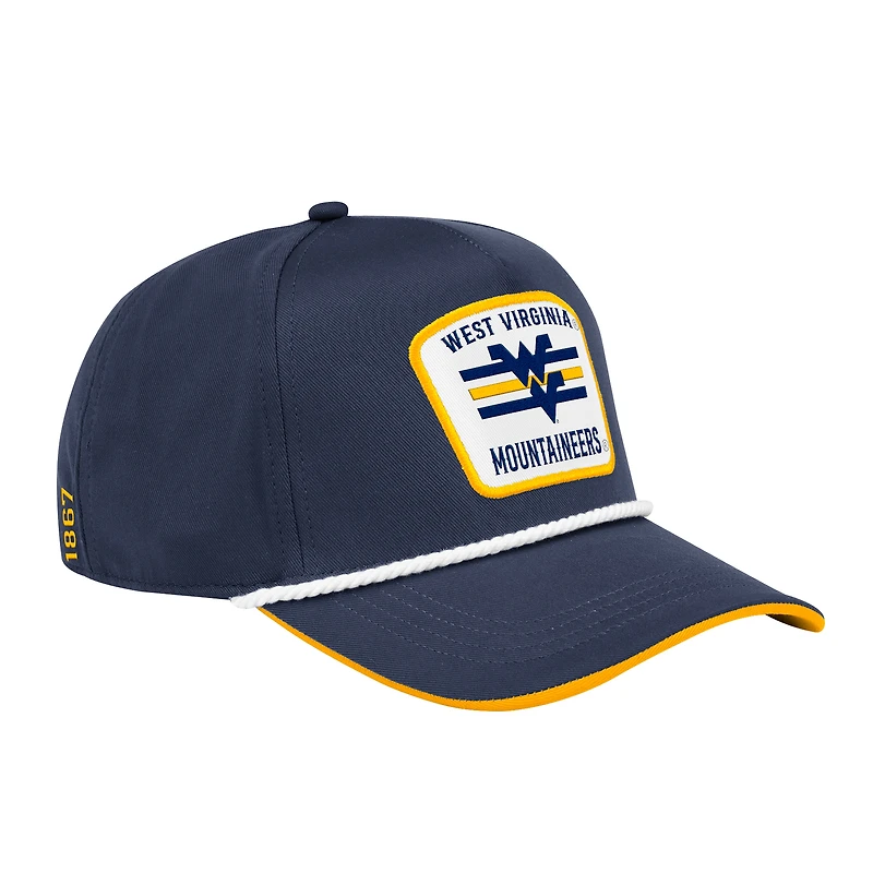 Men's Colosseum Navy West Virginia Mountaineers Hits the Road Podium Adjustable Hat