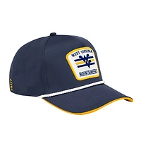 Men's Colosseum Navy West Virginia Mountaineers Hits the Road Podium Adjustable Hat