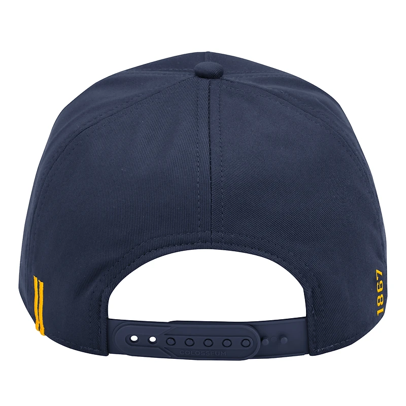 Casquette ajustable Colosseum Navy West Virginia Mountaineers pour homme