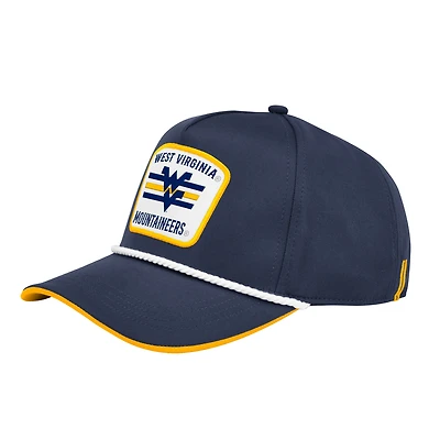 Men's Colosseum Navy West Virginia Mountaineers Hits the Road Podium Adjustable Hat