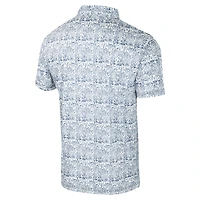 Men's Colosseum Navy West Virginia Mountaineers It's Time! Allover Print Polo