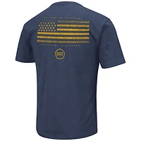 Men's Colosseum Navy West Virginia Mountaineers OHT Military Appreciation Flag 2.0 T-Shirt