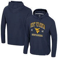 Sweat à capuche délavé bleu marine Colosseum West Virginia Mountaineers Simoleans pour homme