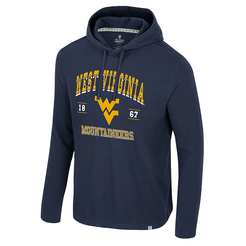 Sweat à capuche délavé bleu marine Colosseum West Virginia Mountaineers Simoleans pour homme