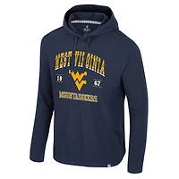 Sweat à capuche délavé bleu marine Colosseum West Virginia Mountaineers Simoleans pour homme
