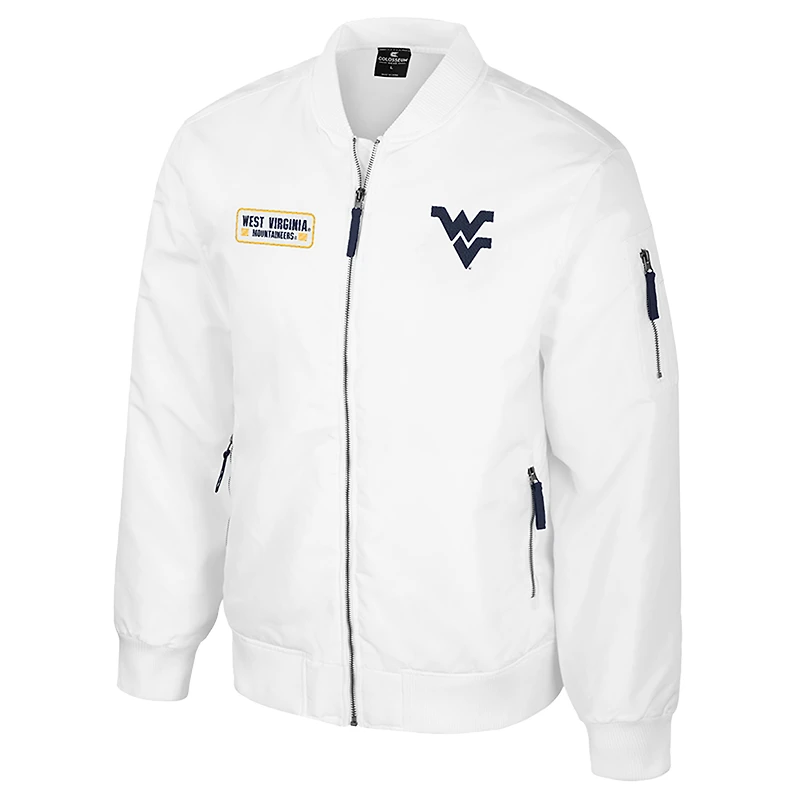 Blouson aviateur entièrement zippé White Rabbit pour homme Colosseum West Virginia Mountaineers