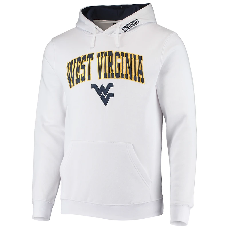 Chandail à capuchon Colosseum White West Virginia Mountaineers Arch & Logo 3.0 pour hommes