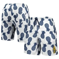 Colosseum White West Virginia Mountaineers Pineapples Short de bain pour homme