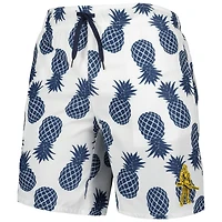Colosseum White West Virginia Mountaineers Pineapples Short de bain pour homme