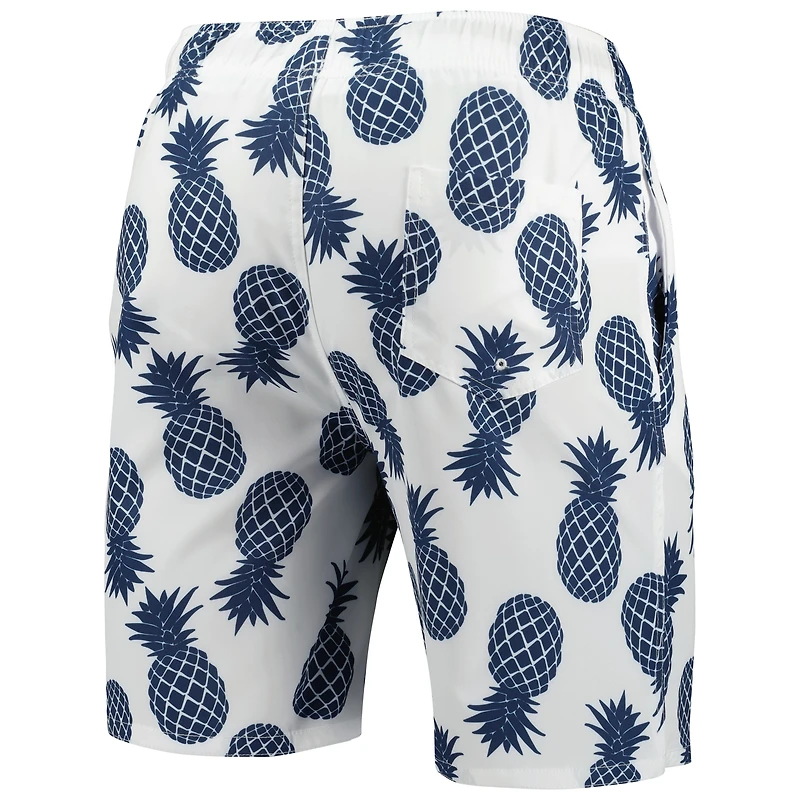 Colosseum White West Virginia Mountaineers Pineapples Short de bain pour homme
