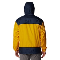 Veste à capuche coupe-vent fermeture éclair intégrale Columbia Gold West Virginia Mountaineers Flash Challenger Omni-Shade pour hommes