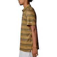 Men's Columbia Gold West Virginia Mountaineers PFG Super Terminal Tackle™ Omni-Shade™ Stripe Polo