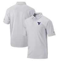 Men's Columbia Gray West Virginia Mountaineers Omni-Wick Club Invite Polo