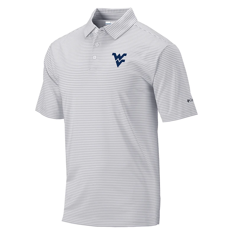 Polo Omni-Wick Club Invite gris pour homme des West Virginia Mountaineers de Columbia