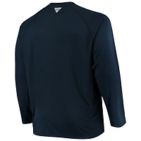 Columbia Navy West Virginia Mountaineers Big & Tall Terminal Tackle T-shirt à manches longues pour homme